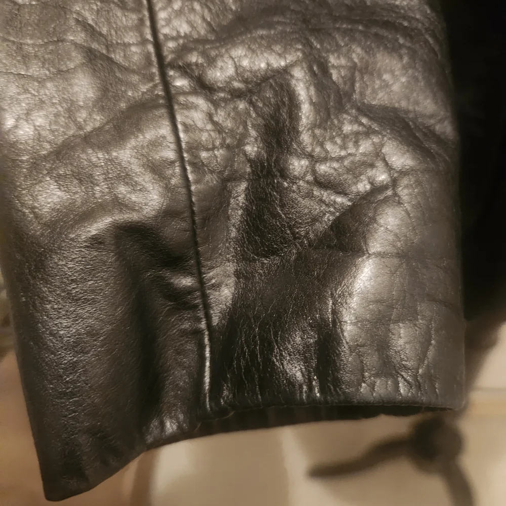 GAP Black Leather Blazer Jacket - Women's - Picture 2 of 6